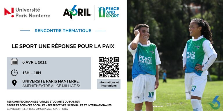 Table ronde Le sport une réponse pour la paix à l’Université Paris Nanterre