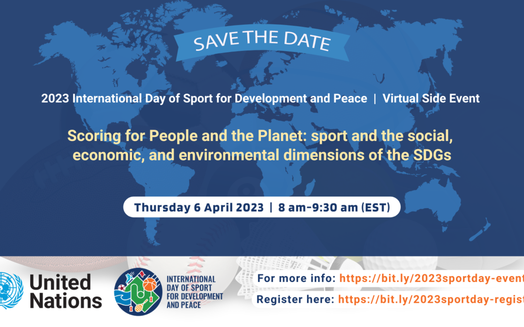 Joël Bouzou participará en la conferencia : «Marcando para la gente y el planeta: el deporte y las dimensiones sociales, económicas y medioambientales de los ODS» organizada por el Departamento de Asuntos Económicos y Sociales de la ONU (UN DESA)