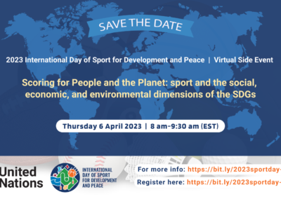 Joël Bouzou participará en la conferencia : “Marcando para la gente y el planeta: el deporte y las dimensiones sociales, económicas y medioambientales de los ODS” organizada por el Departamento de Asuntos Económicos y Sociales de la ONU (UN DESA)